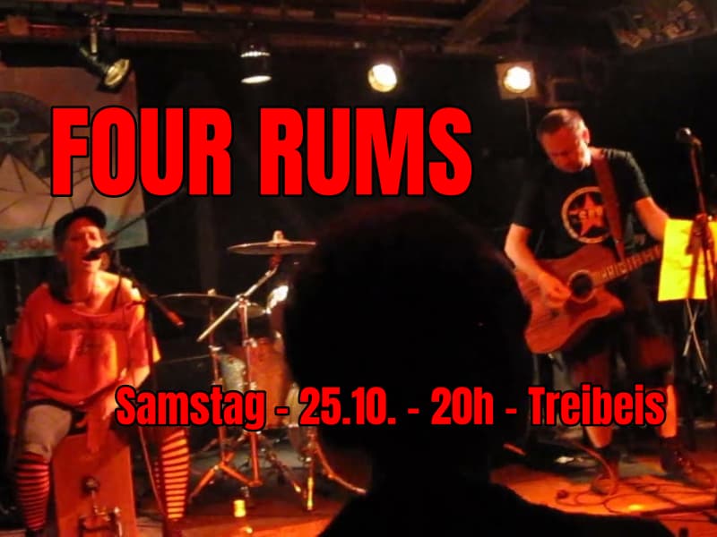 Konzert mit den Four Rums im Café Treibeis