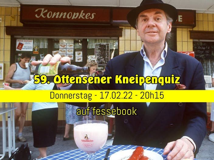 Das 59. Ottensener Kneipenquiz findet wieder online auf facebook statt.