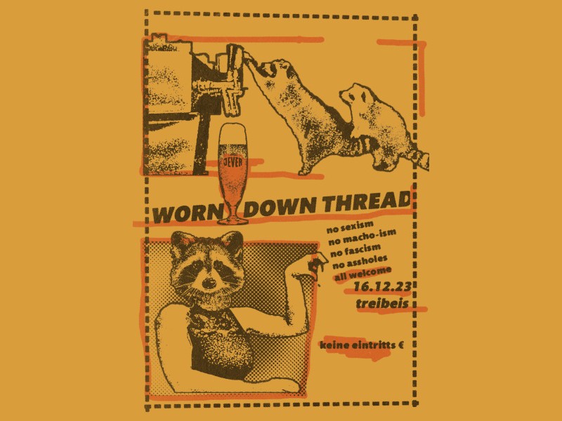 Worn Down Thread im Café Treibeis